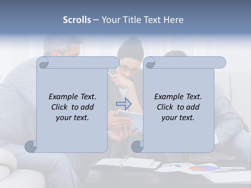 Happy Businessman Workplace PowerPoint Template