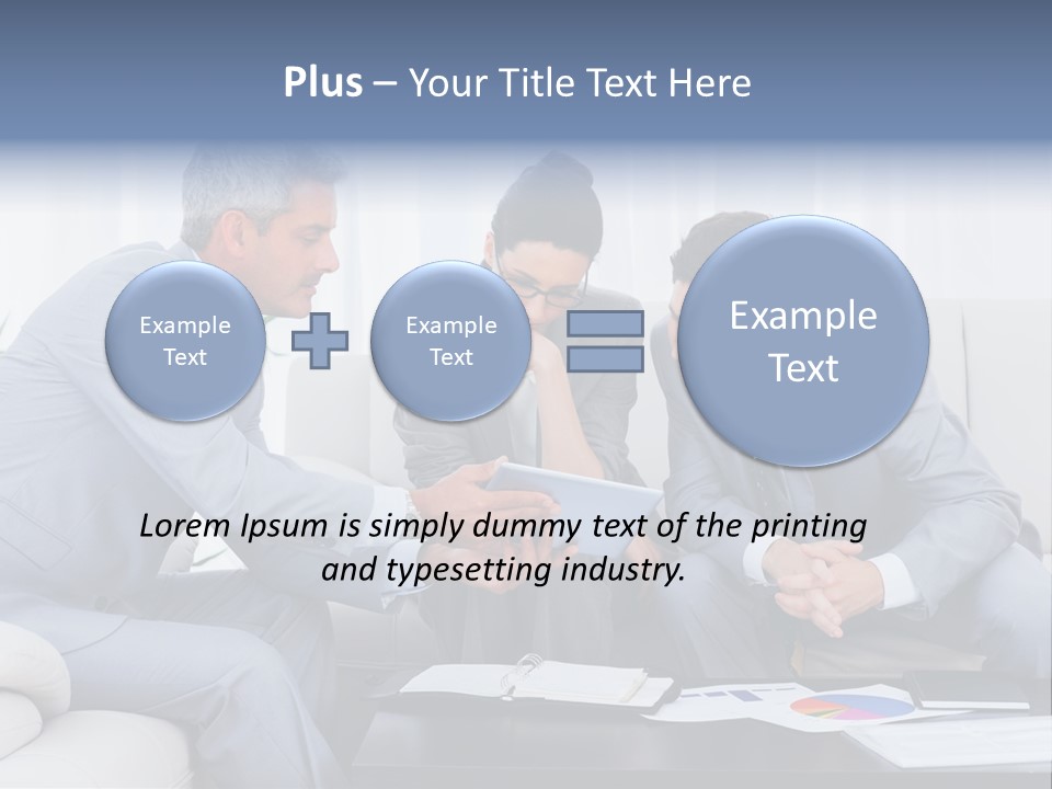Happy Businessman Workplace PowerPoint Template