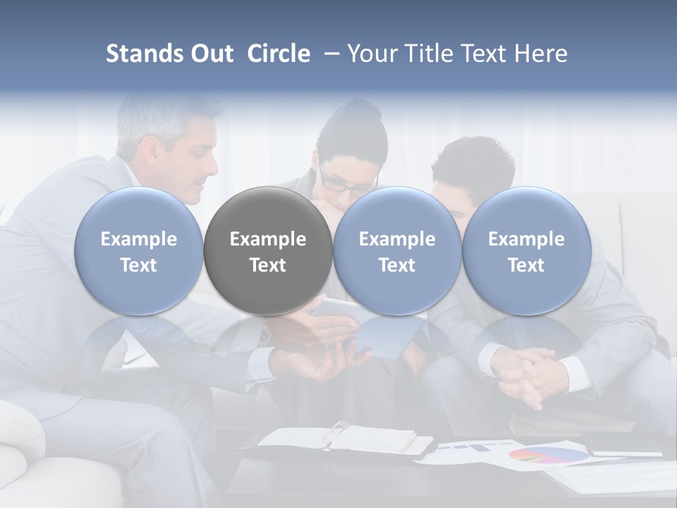 Happy Businessman Workplace PowerPoint Template