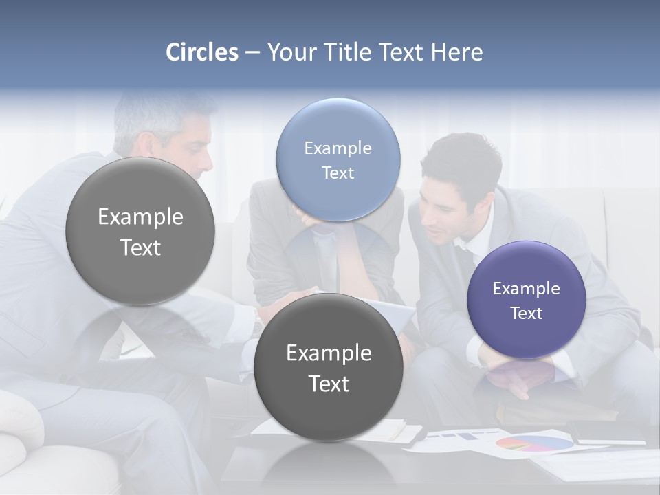 Happy Businessman Workplace PowerPoint Template