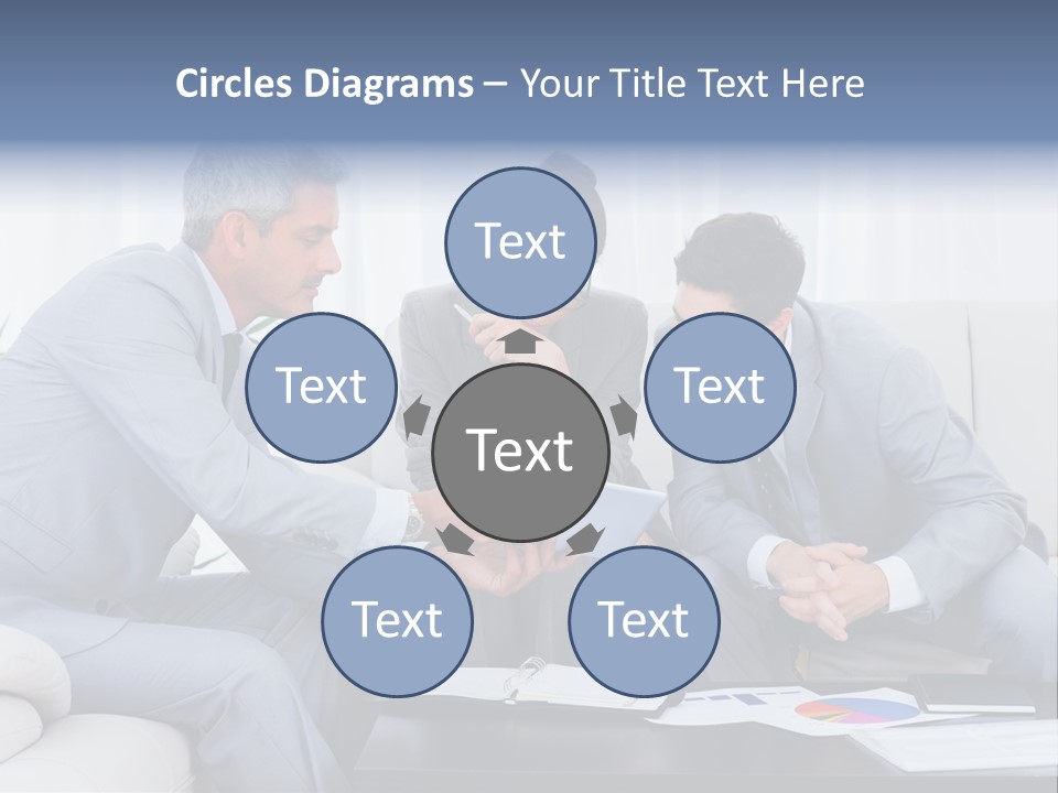 Happy Businessman Workplace PowerPoint Template