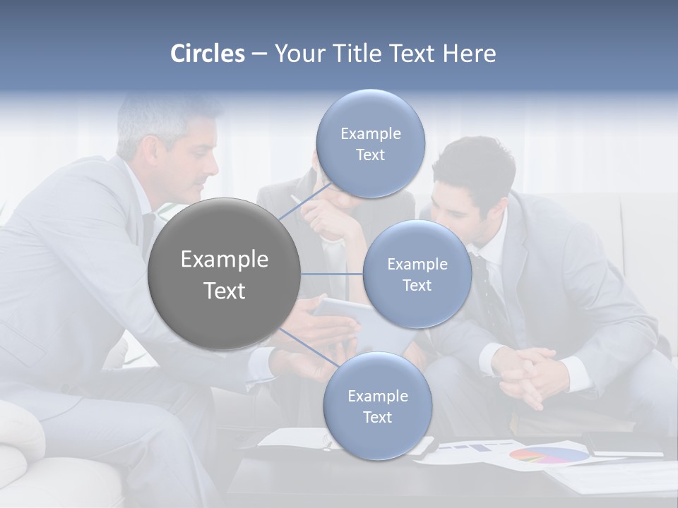 Happy Businessman Workplace PowerPoint Template