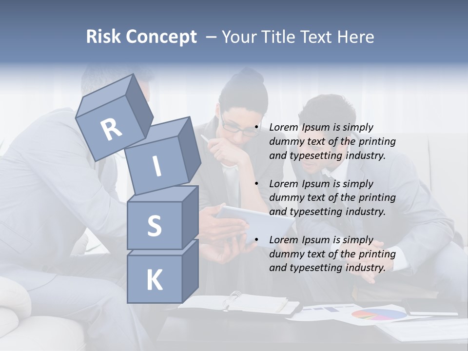 Happy Businessman Workplace PowerPoint Template