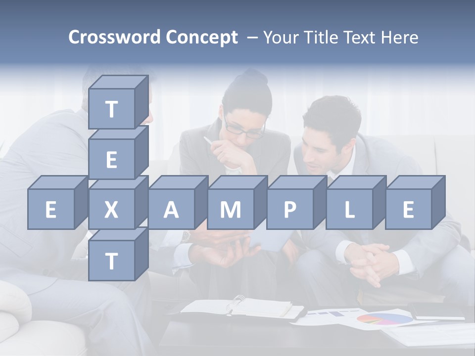 Happy Businessman Workplace PowerPoint Template