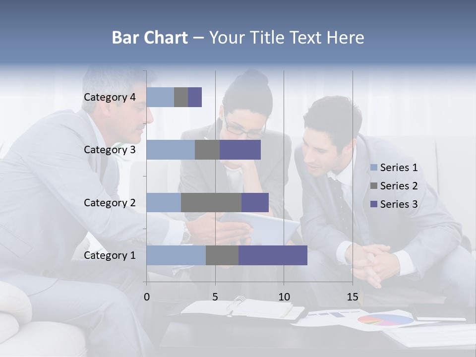 Happy Businessman Workplace PowerPoint Template