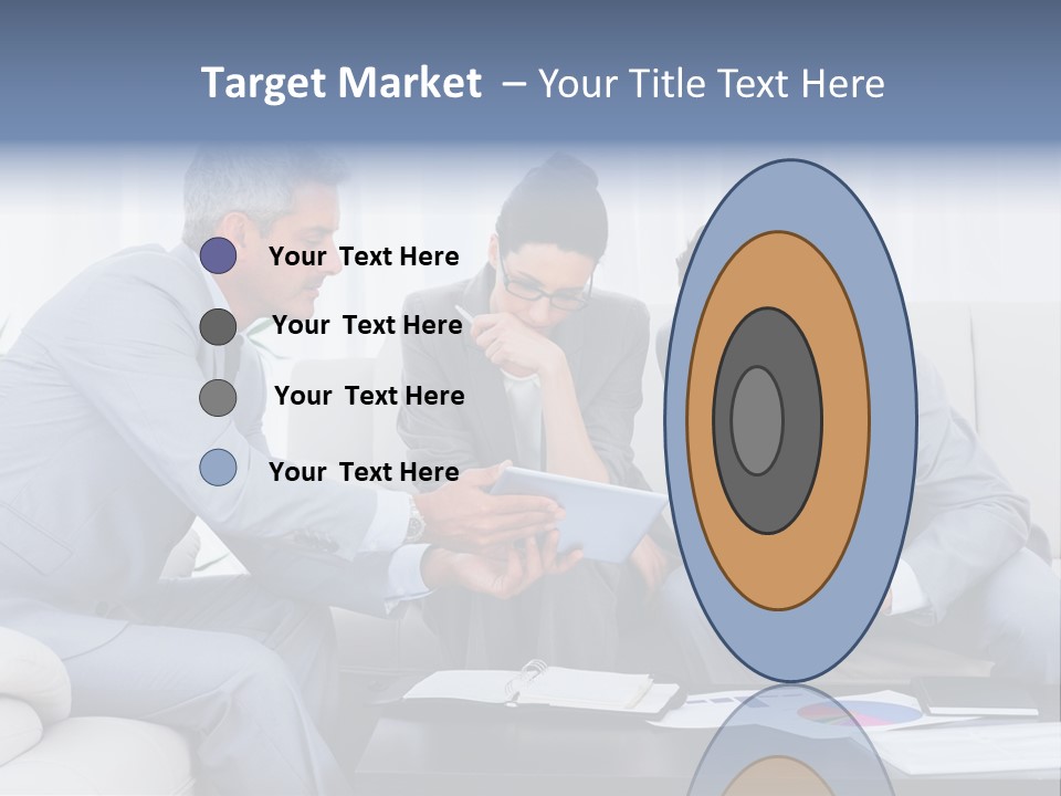 Happy Businessman Workplace PowerPoint Template