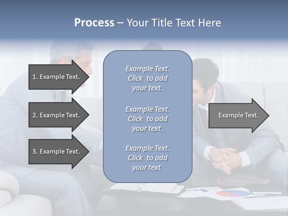 Happy Businessman Workplace PowerPoint Template