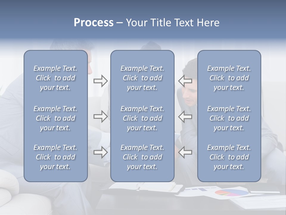 Happy Businessman Workplace PowerPoint Template