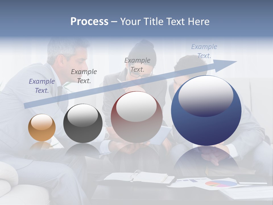 Happy Businessman Workplace PowerPoint Template