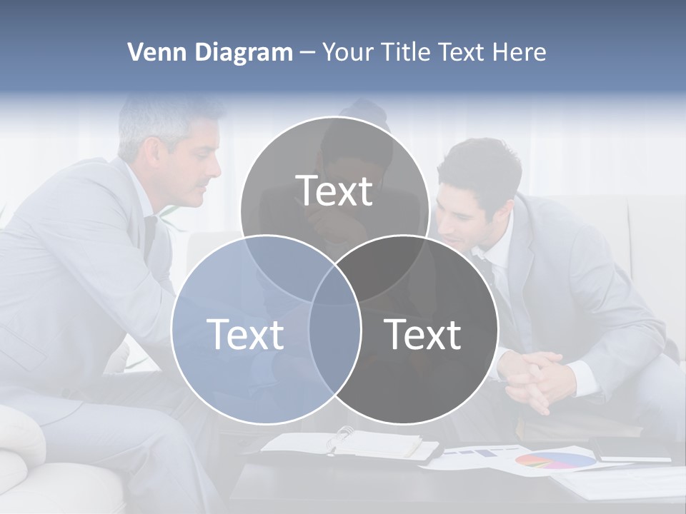 Happy Businessman Workplace PowerPoint Template