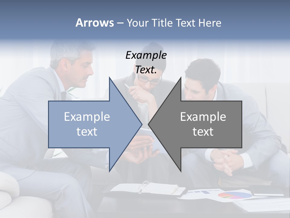Happy Businessman Workplace PowerPoint Template
