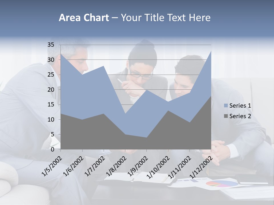 Happy Businessman Workplace PowerPoint Template