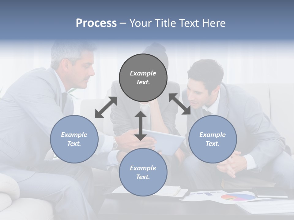 Happy Businessman Workplace PowerPoint Template