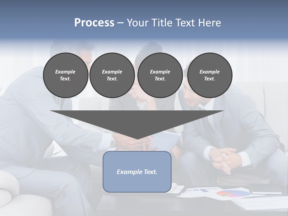 Happy Businessman Workplace PowerPoint Template