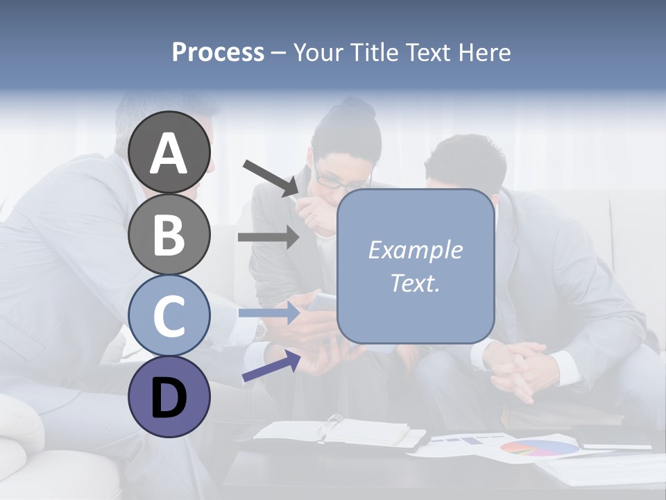 Happy Businessman Workplace PowerPoint Template