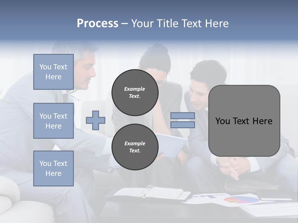 Happy Businessman Workplace PowerPoint Template