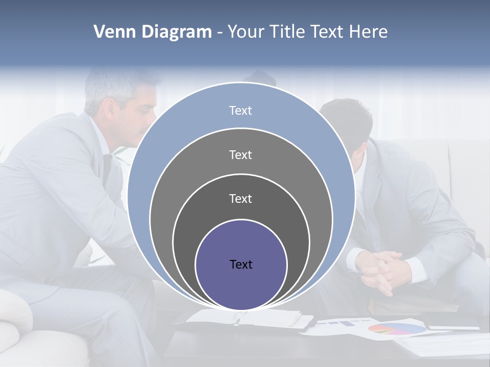Happy Businessman Workplace PowerPoint Template