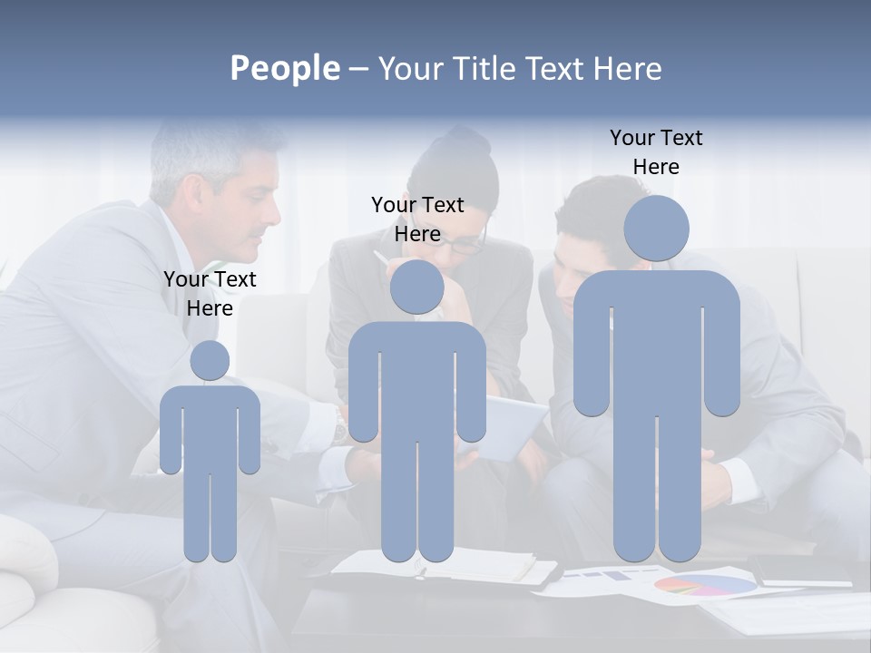 Happy Businessman Workplace PowerPoint Template