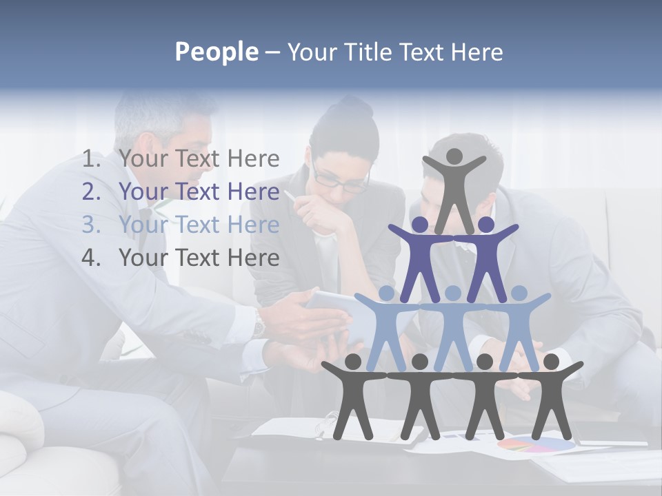 Happy Businessman Workplace PowerPoint Template