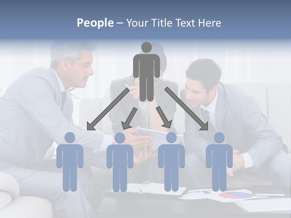 Happy Businessman Workplace PowerPoint Template