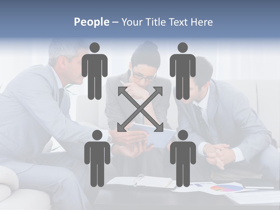 Happy Businessman Workplace PowerPoint Template
