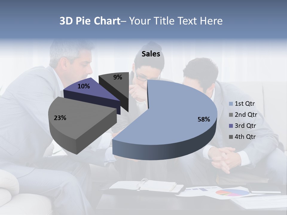 Happy Businessman Workplace PowerPoint Template
