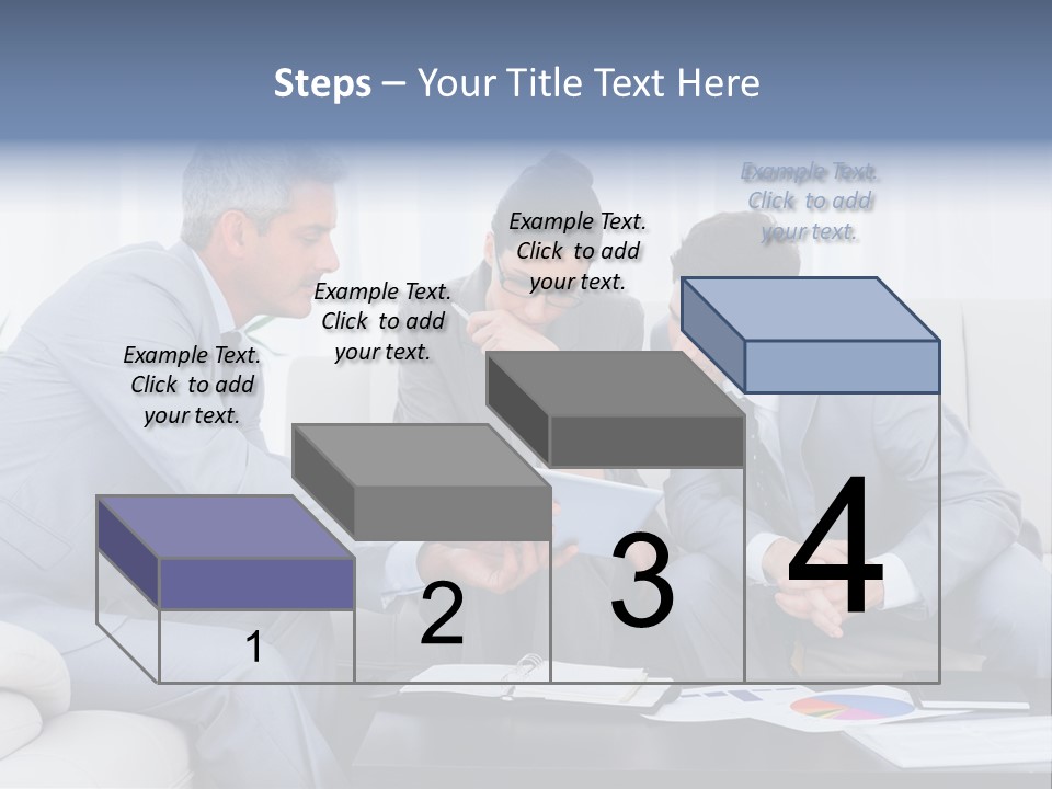 Happy Businessman Workplace PowerPoint Template