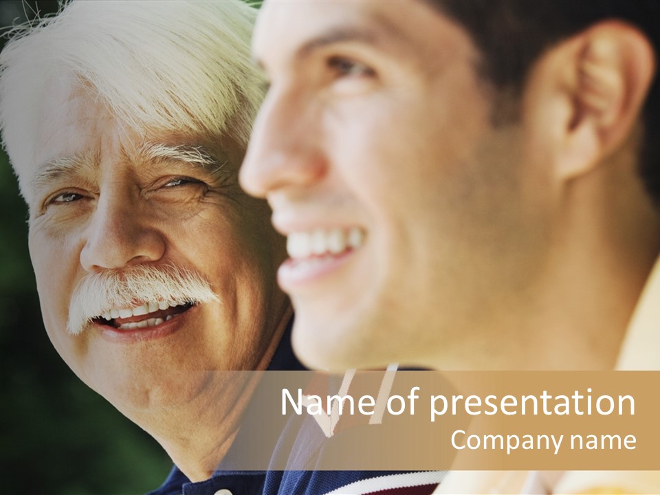 Looking At Camera Hispanic Senior PowerPoint Template