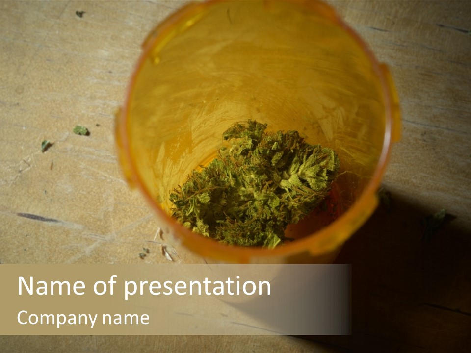 Grass Addictive Illegal PowerPoint Template