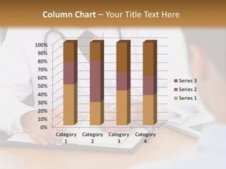 A Doctor Talking To A Patient At A Desk PowerPoint Template