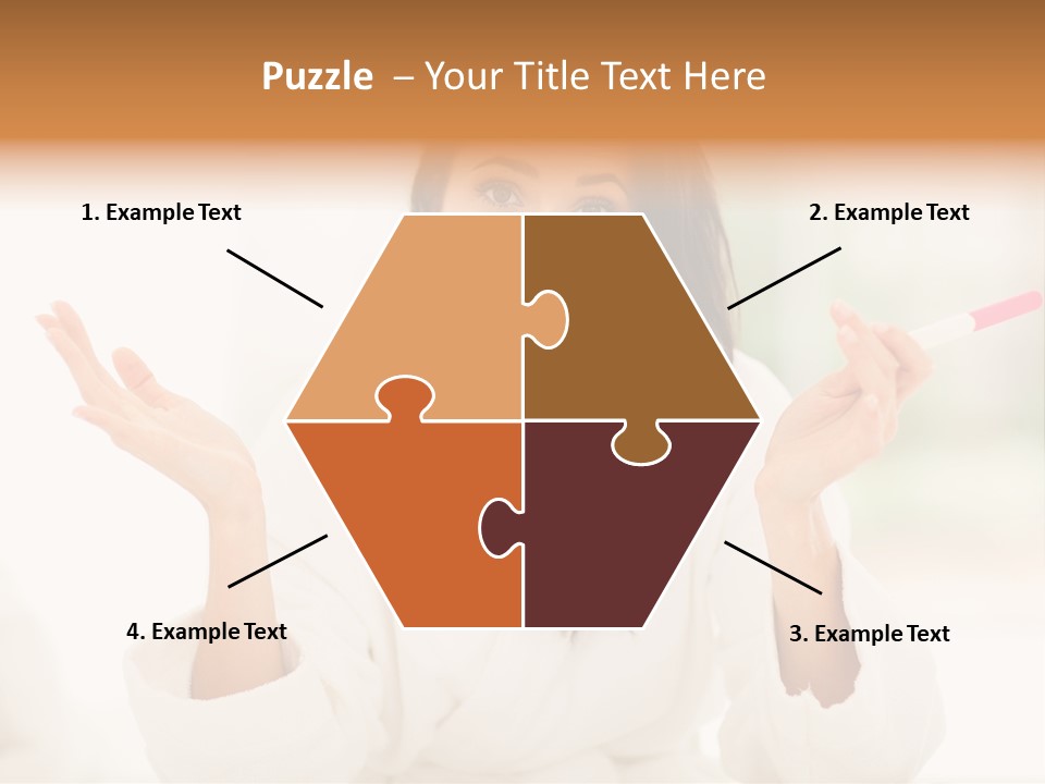 Bright White Girl PowerPoint Template