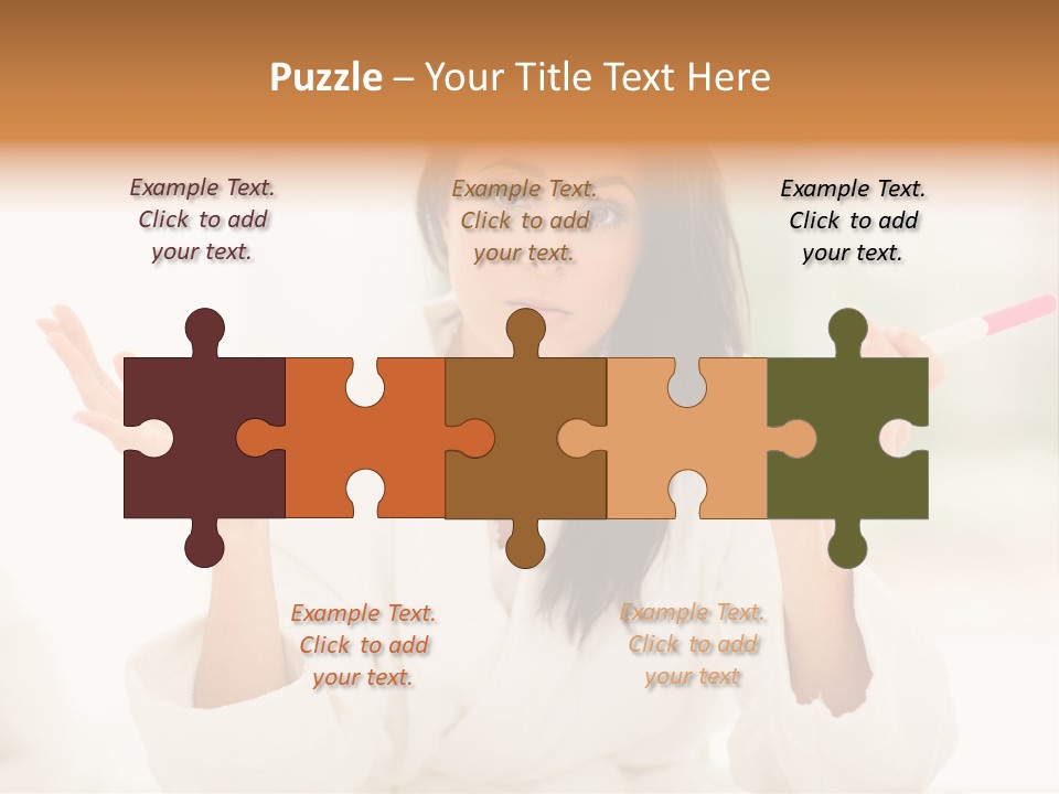 Bright White Girl PowerPoint Template