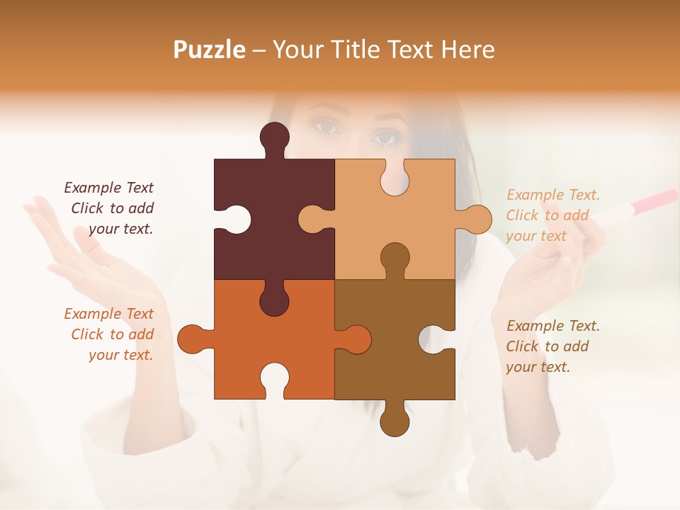 Bright White Girl PowerPoint Template