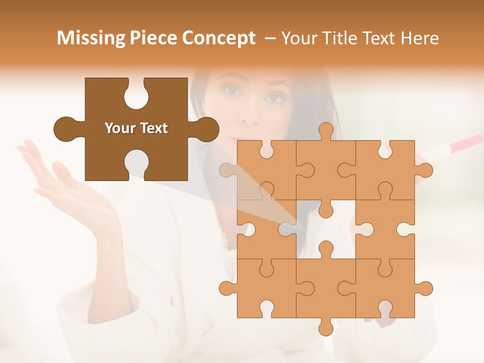 Bright White Girl PowerPoint Template