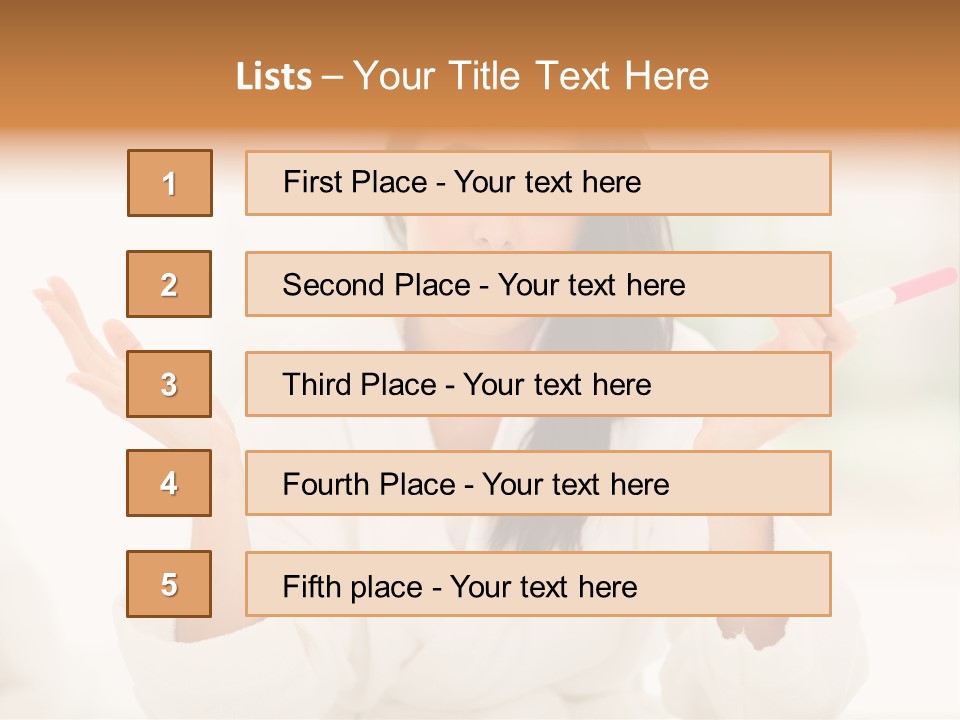 Bright White Girl PowerPoint Template