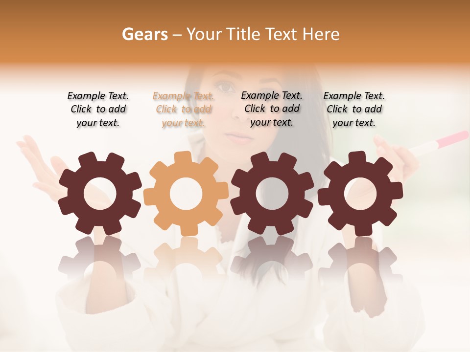 Bright White Girl PowerPoint Template