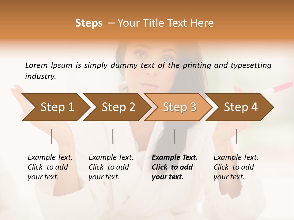 Bright White Girl PowerPoint Template