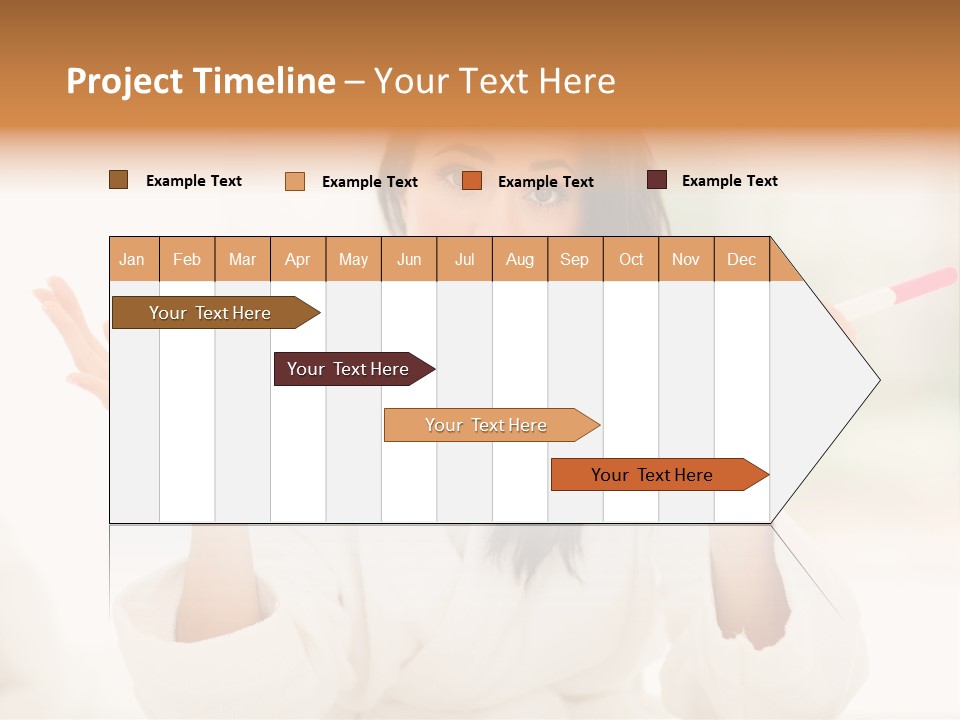 Bright White Girl PowerPoint Template