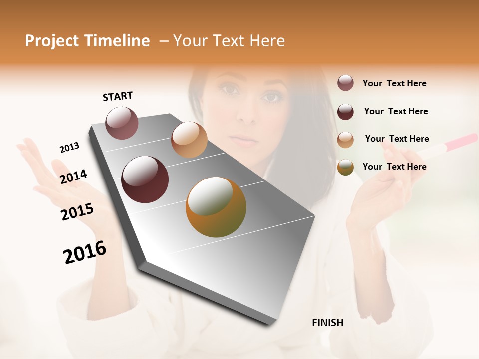 Bright White Girl PowerPoint Template