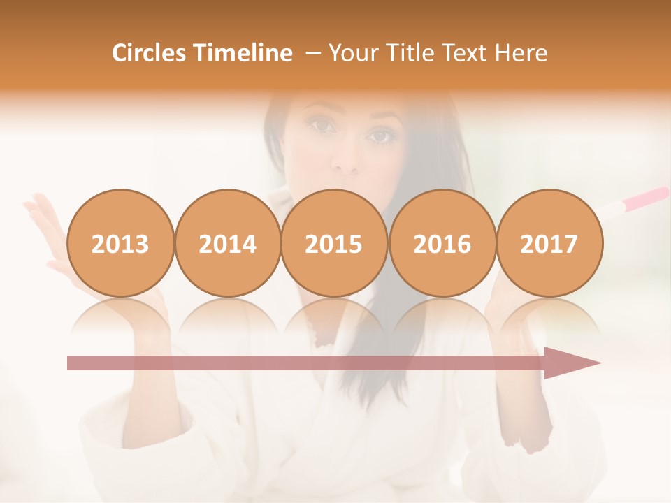 Bright White Girl PowerPoint Template