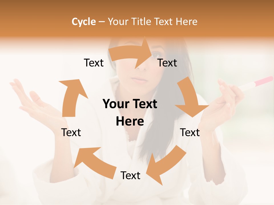 Bright White Girl PowerPoint Template