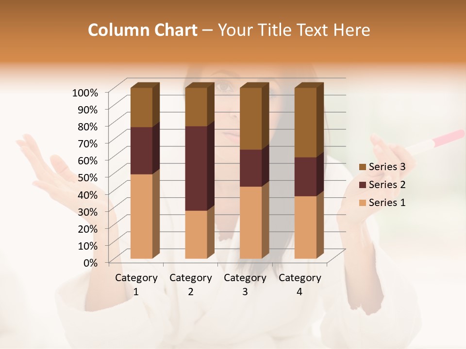 Bright White Girl PowerPoint Template