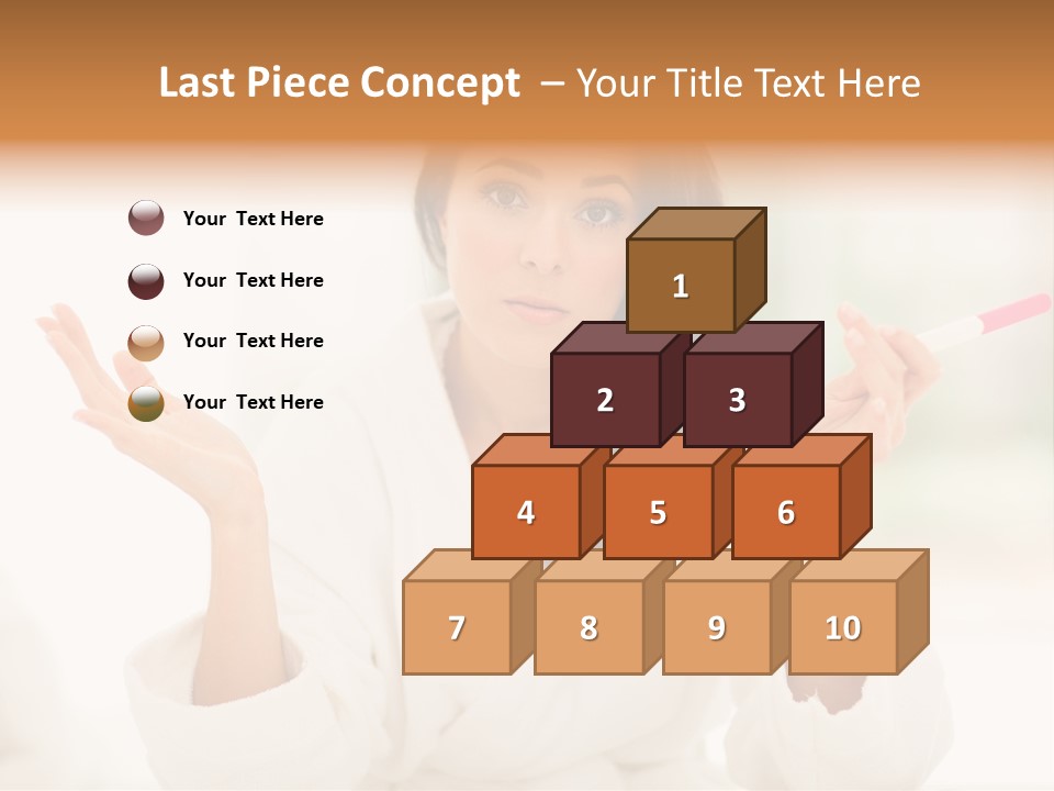 Bright White Girl PowerPoint Template