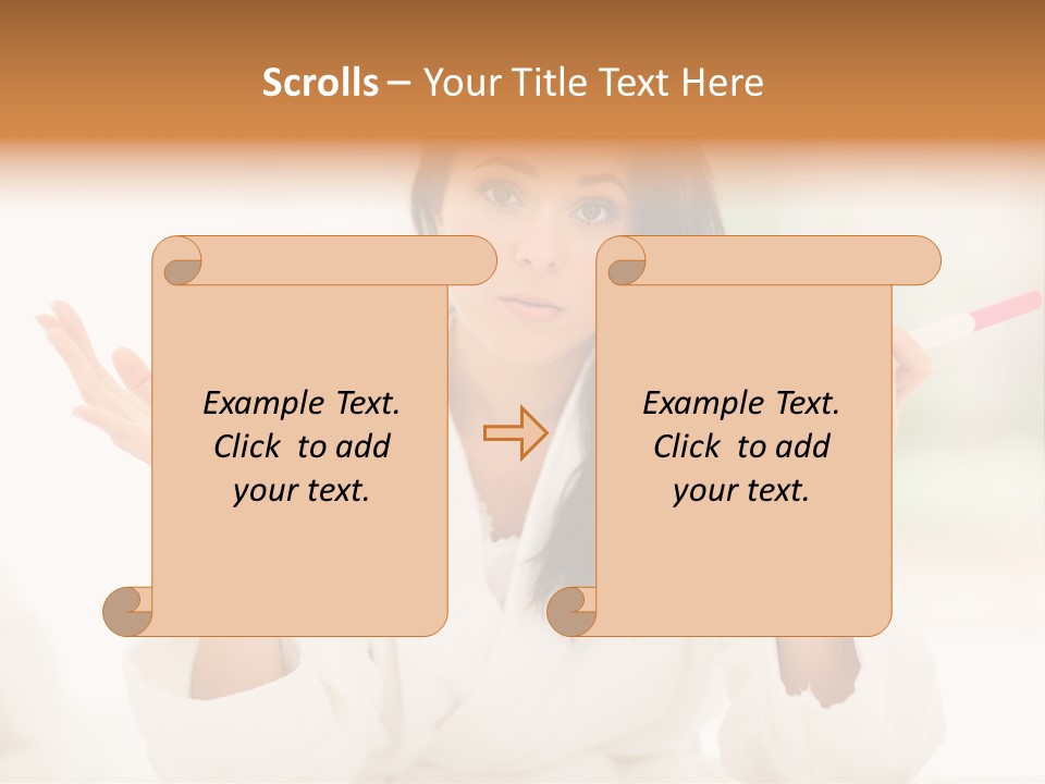 Bright White Girl PowerPoint Template