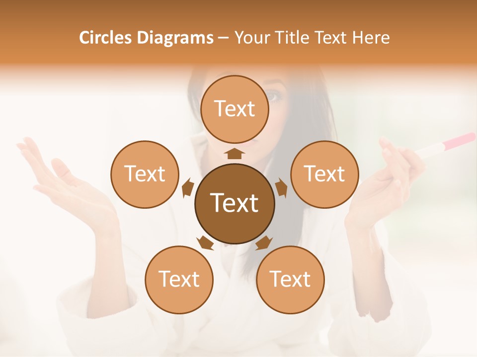 Bright White Girl PowerPoint Template