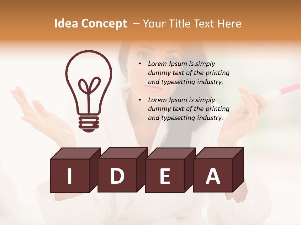 Bright White Girl PowerPoint Template