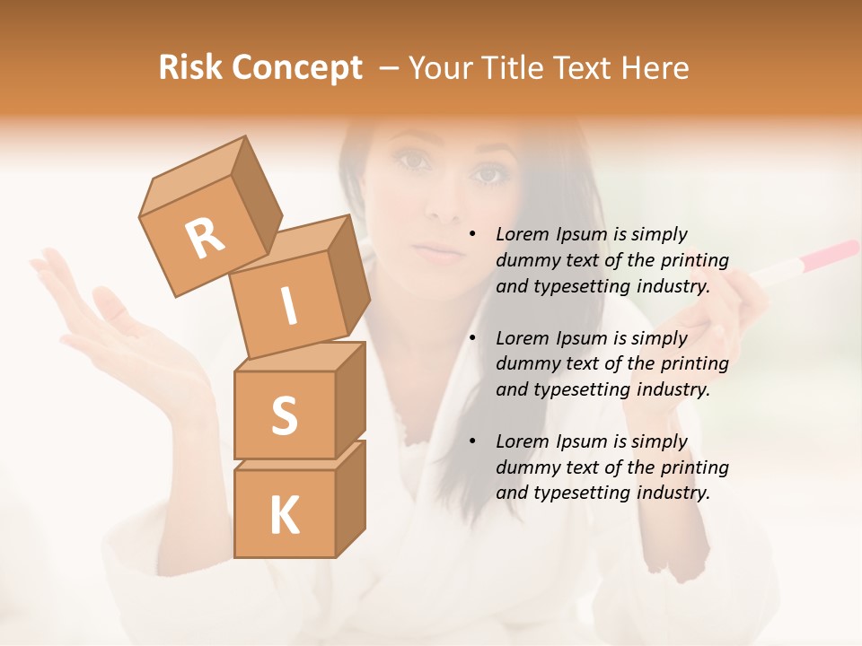 Bright White Girl PowerPoint Template