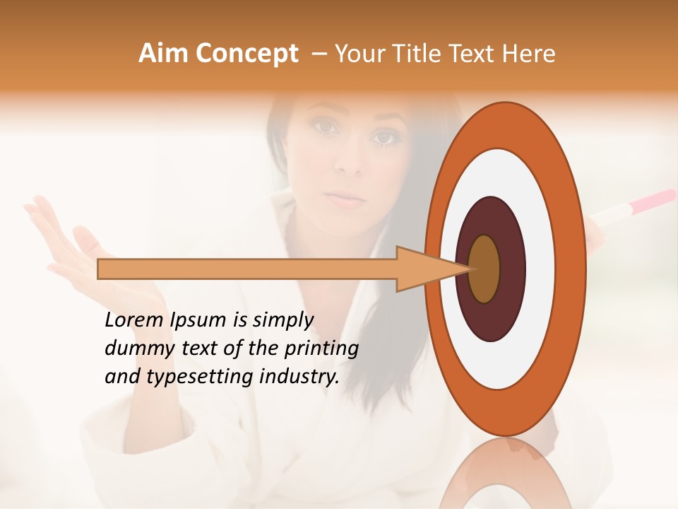 Bright White Girl PowerPoint Template