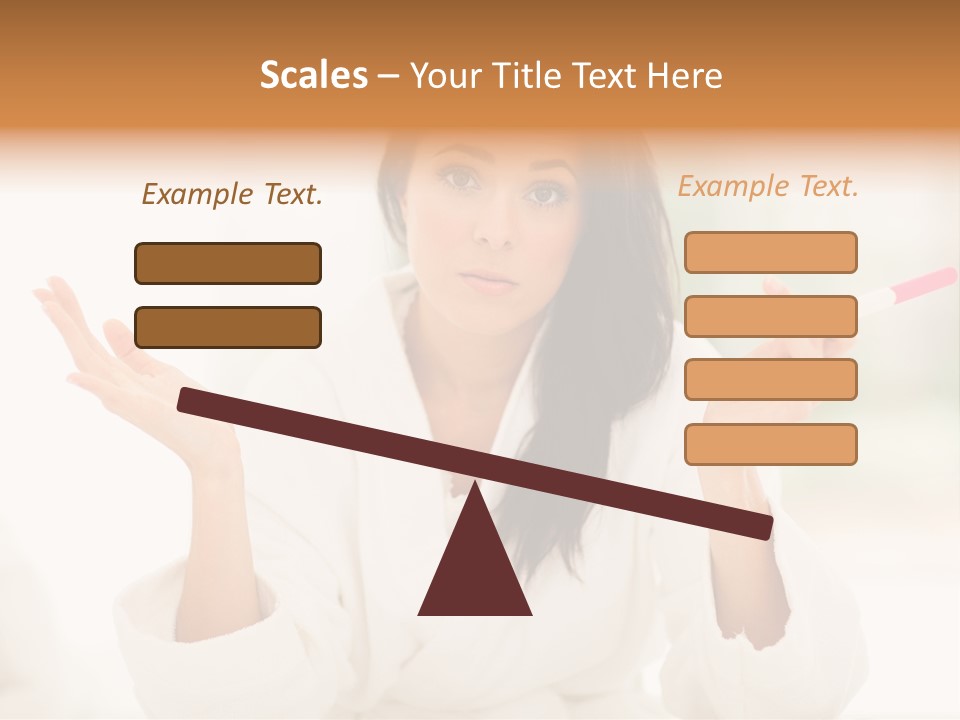 Bright White Girl PowerPoint Template