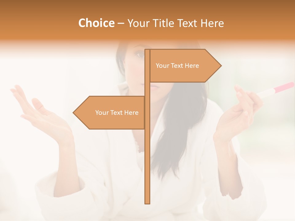 Bright White Girl PowerPoint Template